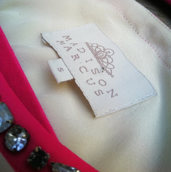 Madison Marcus Silk Ivory & Navy Stripe Dress - Picture 6 of 7